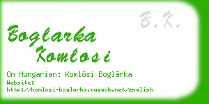 boglarka komlosi business card